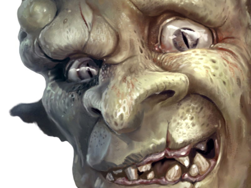 Digitaalinen hahmo kuvitus aiheena fiktiivinen fantasia peikko.