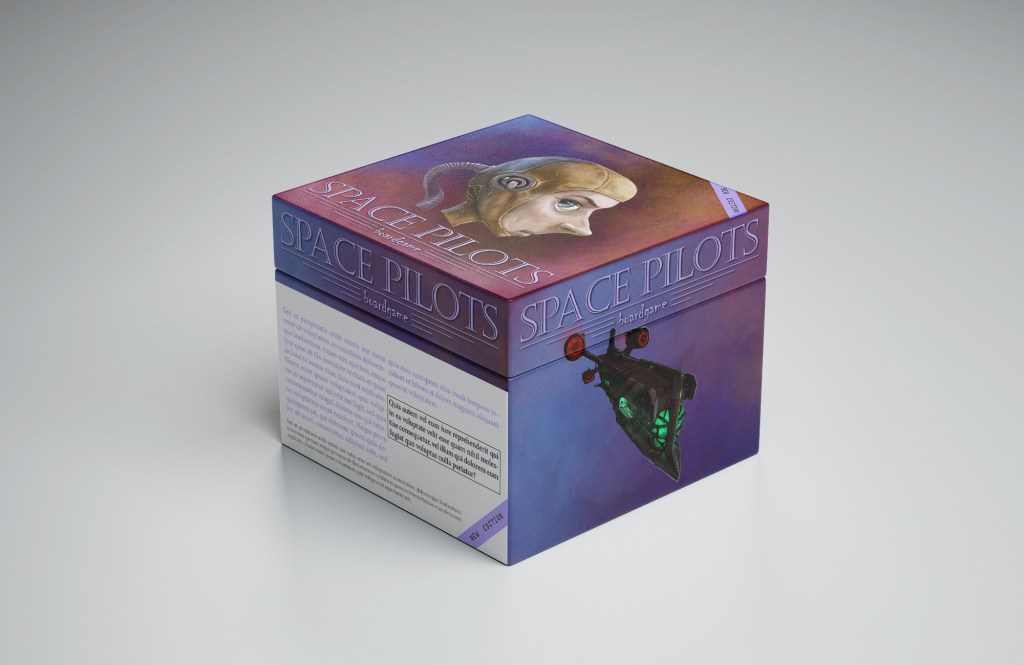 Malliesimerkki lautapelin tuotepakkauksesta jossa erottuva kuvitus.