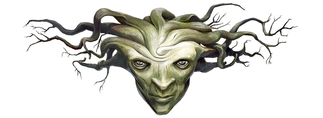 Digitaalinen kuvitus aiheena fiktiivinen mytologian hahmo.