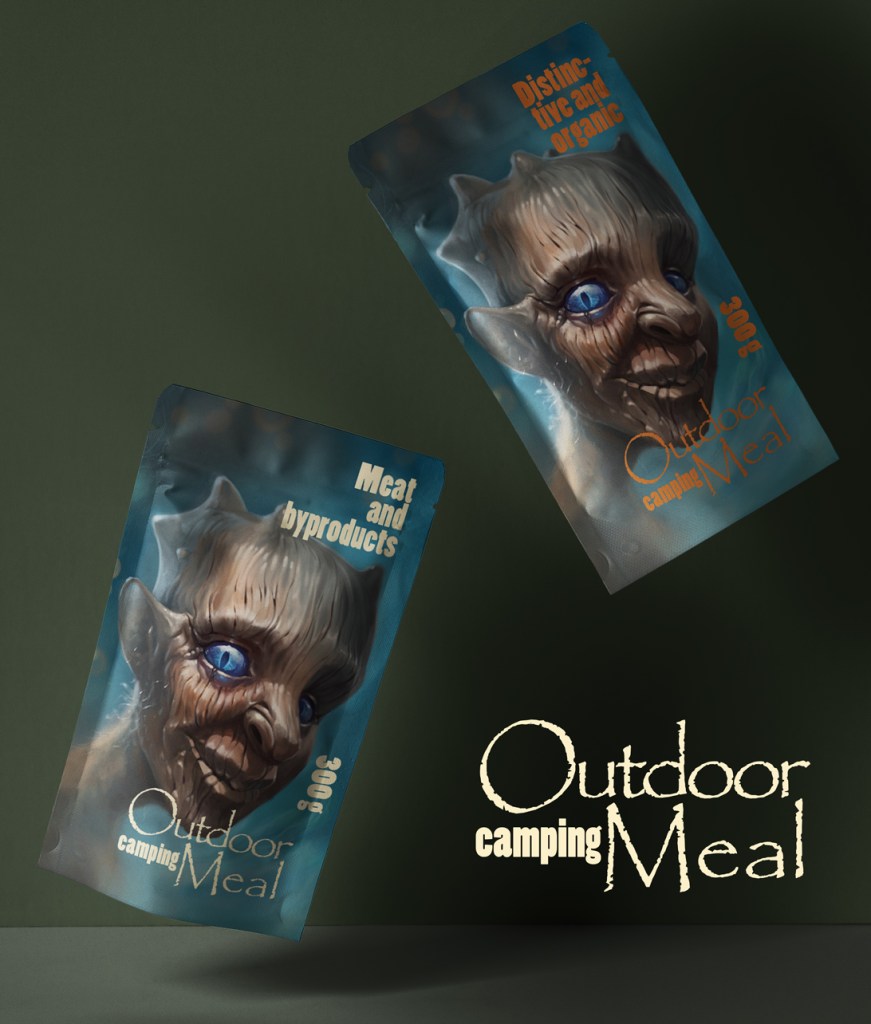 demonstration of how the illustration looks in package layout